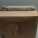 4 Pack 8 Inch Rubber Replacement Tire, Semi-Pneumatic Tire Plastic Wheel with 1/2-Inch Bore Offset Axle for Hand Trucks, Lawnmowers, Utility Carts, Black