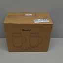 Glass Pitcher with Lid, 2 PACK 68 oz/2 Liter Vintage Water Pitcher, Clear Borosilicate Glass Water Carafe for Cold Brew, Coffee, Lemonade, Iced Sun Tea,Beverage, Milk, Heat Resistant