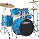 Yamaha Rydeen 5-Piece Drum Set With 20" Bass Drum, Floor Tom, 2 Toms With Ball Clamp And Wood Snare Drum, Sky Blue