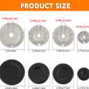 Gas Stove Burner Caps Set, Cooker Hat Set Suitable for Most Gas Stove Burners, 1 Large, 1 Small, 2 Middle