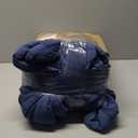 HYMOKEGE Navy Blue Full Size Comforter Sets Seersucker 7 Pieces, All Season Luxury Bed in a Bag for Bedroom, Bedding Set with Comforters, Sheets, Pillowcases & Shams (Full(82"x86"))