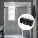 YIDELAI-Glass Door Handle, 2.4 inch Aluminum Alloy Single Hole Handle, Solid Cylindrical Shower Room Sliding Glass Door Handle, Bathroom Shower Room Accessories.(1, black2)