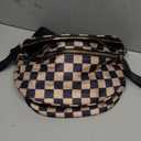 Checkered Crossbody Bum Bags for Women Nylon Checkered Purse Checkerboard Fanny Pack
