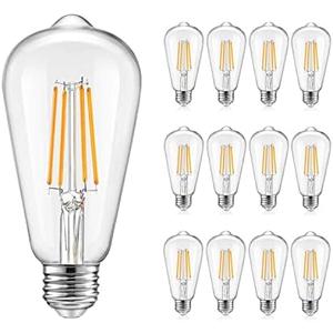 winsaLED ,5 Pack Dimmable LED Light Bulbs 40 Watt Equivalent, Vintage E26 Edison Bulbs, 2700K Soft Warm White 4W LED Bulbs, Antique Filament Decorative Light Bulbs for Light Fixtures
