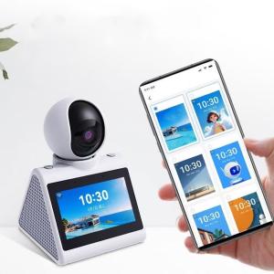 Two Way Video Calling Camera with HD Screen, 1080P 2MP HD Indoor Home Security Camera, Home Nanny Camera, Pet Camera for Family, Babysitter, Baby