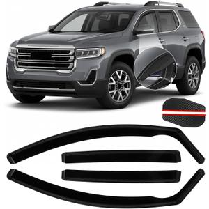 4PCS in-Channel Window Visors Rain Guards 4pcs Fit for GMC Acadia 2017-2023