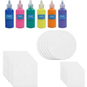 Sixth Space Spin & Paint Refill Pack for Spin Art Machine Spin Art Kit, Art Design Card, Stem Toys, Kid Arts and Crafts