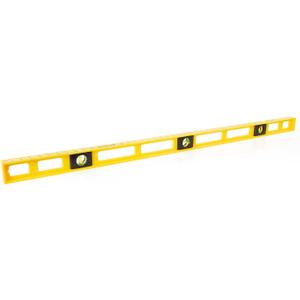 Mayes 10102 Polystyrene 4ft Level, 48 Inch Level Made in the USA, Contractor, Plumber, and Carpenter Tools, Impact Resistant Frame, Three Vials, Accurate to .001 Inch, Wont Scratch Work Surfaces