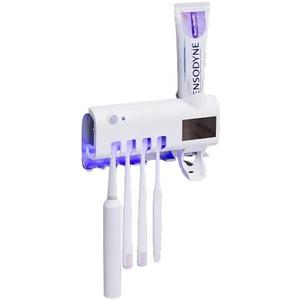 UV Light Sterilizer Toothbrush Holder Cleaner & Automatic Toothpaste Dispenser