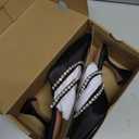 VETASTE Women's Pointed Toe Strappy Heels Crystal Satin Heeled Mules Wedding Party Shoes,Black, 6.5