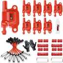 Set of 8 Square Ignition Coil Pack and Wires Harness for 5.3 V8 2007 2008 2009 2010 2011 Chevy Silverado 1500 Avalanche Tahoe Suburban GMC Yukon Sierra Coils 5.3L Replaces UF413 12570616