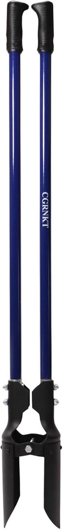 CGRNKT Post Hole Digger, 58 Inch Heavy Duty Manual Posthole Digger with Fiberglass Handle & Carbon Steel Blades for Fence Post, Mailbox, Gardening and Planting