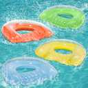 4 Pack Pool Floats Adult, PuppyuWil Minimalist Design Pool Chair Float, 52" X 38" Dopamine Colors, Drifter, Chair, Hammock 3-in-1 Inflatable Pool Toys for Pool Party, Lake, River, Sea, Outdoor (Blue & Green & Yellow & Orange)