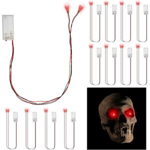 Xuhal 12 Pcs Halloween LED Glowing Light for Mask Costume Skull Skeleton 24'', Battery Not Include