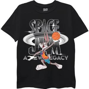 Space jam Boys' Space Jam: a New Legacy Tune Squad Short Sleeve T-Shirt - Boys 4-20 (Black, L)