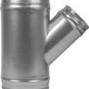 8'' Inch Duct Splitter to 45 Degree 4" Inch Branch for Exhaust Fan, Dryer Vent Hose - 3 Way Duct Hose Connector, Wye Shape, Ducting Adapter, 8x8x4 Splitter