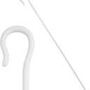 Spooktacular Creations Halloween Shepherd Staff, Shepherd's Crooked Walking Cane Accessory for Costume Dress Up Party (WHITE)