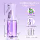 3 Pack Spray Bottles, 2-Pack Continuous Spray Bottles,Fine Water Mist Spray Bottles for Hair 6.8 OZ (200 ML) and 1oz 30ml Travel Spray Bottle Mister for Cleaning,Hairstyling,Plants,Barbers,Purple