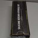 Umite Chef Kitchen Cooking Utensils Set, 33 pcs Non-Stick Silicone Cooking Kitchen Utensils Spatula Set with Holder, Wooden Handle Silicone Kitchen Gadgets Utensil Set (Khaki)