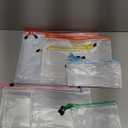 24pcs Mesh Zipper Pouch Bags - 8 Sizes Plastic Zipper Pouches for Organization, Mesh Bags with Zipper, Waterproof Clear Travel Pouches, UMETDO File Bag with Zipper for Office Supplies