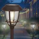 Solar LED Path Lights 6 Pack  6 Lumens, Warm White, Oil-Rubbed Bronze, Stainless Steel, Solar Powered, Weather-Resistant for Walkway, Garden, Patio