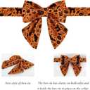 Lionet Paws Halloween Dog Collar with Bowtie - Cute Cotton Adjustable Fall Bowtie Dog Collar with Metal Buckle for Small Medium Large Dog Girl Boy Gift, M, Neck 13.5-22in