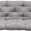 Outside Benches Cushion with Backrest, Thicken Waterproof Swing Cushions 2/3 Seater Replacement, Porch Swing Cushions Outdoor (Gray, 40 x 60 inch)