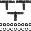 MELIFE 3PCS IP68 Waterproof Electrical Cable Connector, Outdoor 3 Pin T Shape Junction Box, Electrical Wire Connector for 5-9mm/9-12mm Wire Range