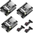 ESP32-CAM Board ESP32 Micro USB Development Board to Serial Port CH-340G with GC2640 2MP Camera Module Dual-core Mode Support NodeMCU(3 Pack)