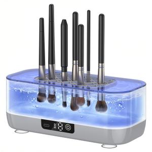 Ultrasonic Electric Makeup Brush Cleaner Machine Rechargeable USB,Deep Cleaning Make up Brush Cleaner Electronic,Portable Automatic Cosmetic Brushes Washer