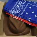 Haysandy 24 Pieces Western Cowboy Hat Set, Felt Cowboy Themed Party Hats with Paisley Bandanas for Kids Costume Party(Brown, Red, Blue)
