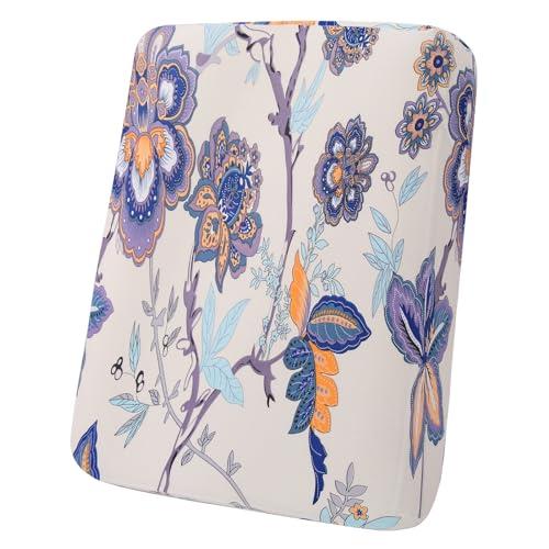hyha Printed Couch Cushion Covers, Floral Sofa Covers Washable for Cushion Couch, Stretch Pattern Outdoor Cushion Covers for Patio Furniture with Elastic Bottom(Back Cover L, Vintage Flower)