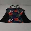 LALAGEN Women's Plus Size Swimsuits 2026 Modest Rash Guard Capris Tankini Bathing Suits Two Piece Bathing Suit Swimwear (3X-Large, Orange Flowers)