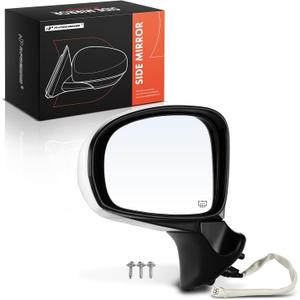 A-Premium Driver Side Power Door Mirror Compatible with Toyota Prius V 2012 2013 2014 2015 2016 2017 - Heated Manual Folding White Outside Rear View Mirror, Left Driver Side