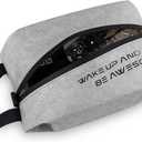 Maplerich Eco-Friendly Travel Toiletry Bag for Men & Women - Lightweight Waterproof Cosmetic Bag, Small Hygiene Organizer for Toiletries Wet Bag, Perfect for Travel, Gym, or Daily Use (Grey)