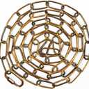 Garini 6 Feet Gold Bronze Light Fixture Chain, Adjustable Metal Pendant Chandelier Chain Extension with Detachable Link, Maximum Load is 66 Pounds (1 Pack)