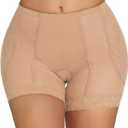 Women's Hip Pads Shapewear Padded Underwear Shaping Thigh Shorts Dip Enhancer Butt Lifter (4-6, Nude-11)