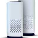 A1 2021 Mini HEPA USB-C Powered Air Purifier. Ultra Portable (5.2in tall, 6.7 ounces), Ultra Quiet. for Travel, In-Car and Desktop (White) - 2 pcs (Pack of Two)