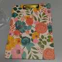 Steel Mill & Co Cute Clipboard Folio with Refillable Lined Notepad and Interior Storage Pocket, Floral Padfolio for Work, Garden Blooms Cream