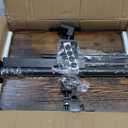 TV Tray Table for Couch, Height Adjustable/360 Swivel/180 Flip-Over Panel Design C-Shaped End Table, Sofa Arm End Side Table with Phone & Tablet Slot for Eating, Laptop,Couch Bed (Vintage Brown)