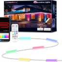 RGB LED Outdoor Patio Lights - IP68 Waterproof, 20 LEDs, Dynamic Color LED Light Strips for Patio Decor