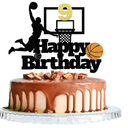 Basketball Happy 9th Birthday Cake Topper-Basketball Themed Birthday Party Cake Decoration-9 Years Birthday Party Supplies (9th)