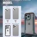 RAPTIC Shield for iPhone 15 Pro, Shockproof Protective Clear Case, Military Grade 10ft Drop Tested, Durable Aluminum Frame, Anti-Yellowing Technology, 6.1 inch, Black