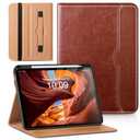 Akkerds Compatible for iPad (A16) 11th Generation Case 11 Inch 2025, for iPad 10th Generation Case 10.9 Inch 2022 with Pencil Holder, Protective Leather Business Stand Cover, Multiple Angles, Brown