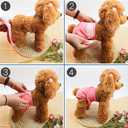 Washable Female Dog Diapers Reusable Doggie Diapers Sanitary Wraps (Pink Rose, S(11.0''-16.1''))