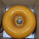 Bofea-Modern Orange Donut Lamp,Plug-in Bedside Lamp Or Plug-in Wall Sconces,Mid Century Modern Decor Wall Mount Lamps,Creative Orange Light for Living Room,Reading Room,Hallway Ambient Lighting