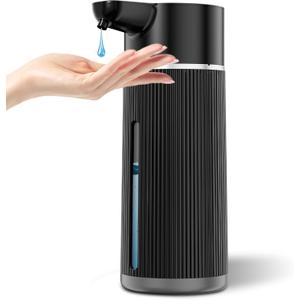 Automatic Soap Dispenser Touchless, 14.2oz/420ml Dish Hand Soap Dispenser for Kitchen Bathroom, Adjustable Volume for Thick & Thin Liquid, USB C Rechargeable, Clog-Free, Black
