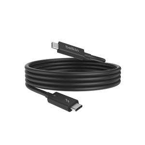 Belkin Thunderbolt 4 Cable (2M, 6.6ft Power Cable), USB-C to USB-C Cable w/ 100W Power Delivery, USB 4 Compliant, Compatible with Thunderbolt 3, MacBook Pro, eCPU, & More - Intel Thunderbolt Certified