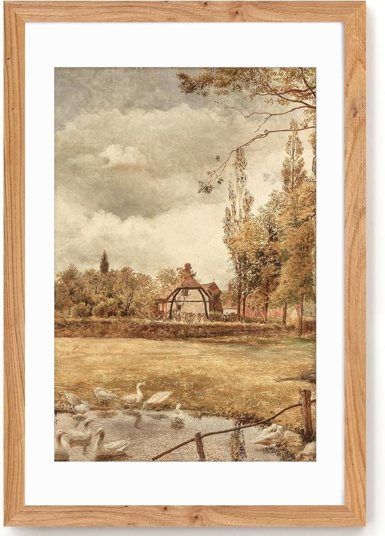 Fun Memories 24x 36 Poster Frames, 24 x36 Solid Wood Picture frame, Picture Frame 20x30 with Mat or 24 x 36 Without Mat, 24x36 Large Picture Frame with Tempered Glass for Wall Mount, Natural, 1 Pack