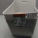 Bino 3 Pack Plastic Storage Baskets, Large, Grey